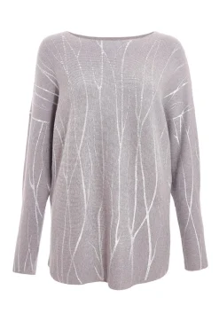 Quiz Knitwear|Jumpers>Knit Foil Detail Jumper