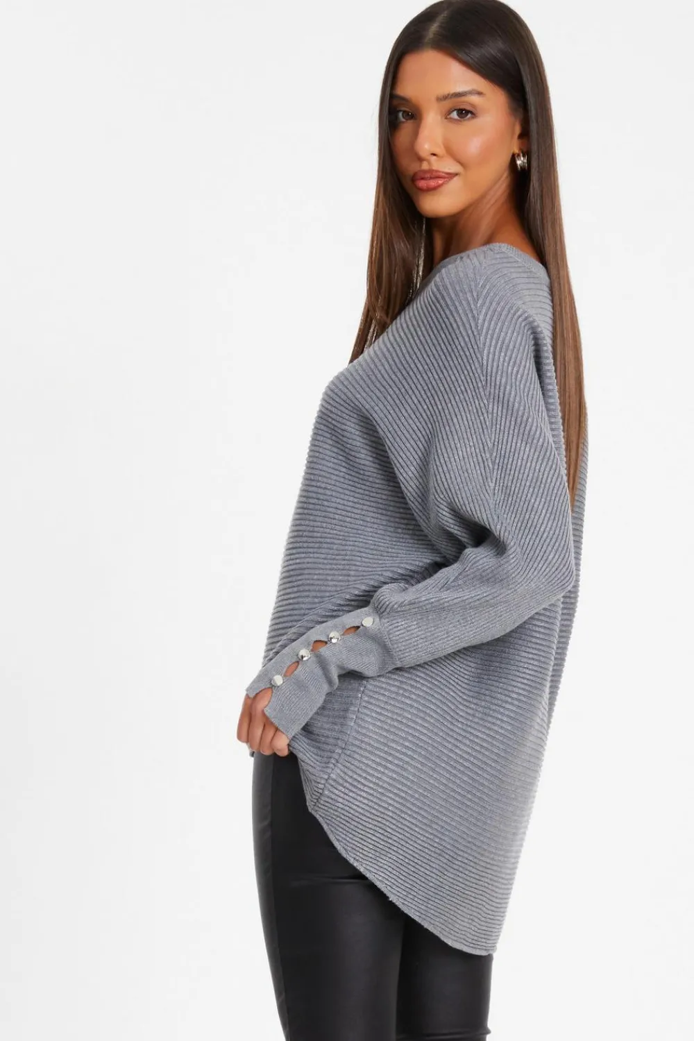 Quiz Jumpers|Everyday Essentials>Light Knit Buttoned Jumper