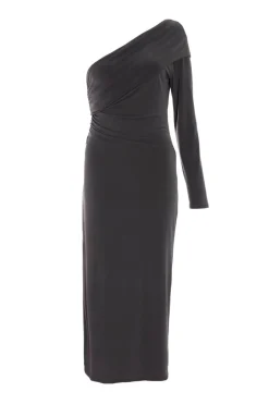Quiz Midi Dresses|Maxi Dresses>Grey One Sleeve Bodycon Midaxi Dress