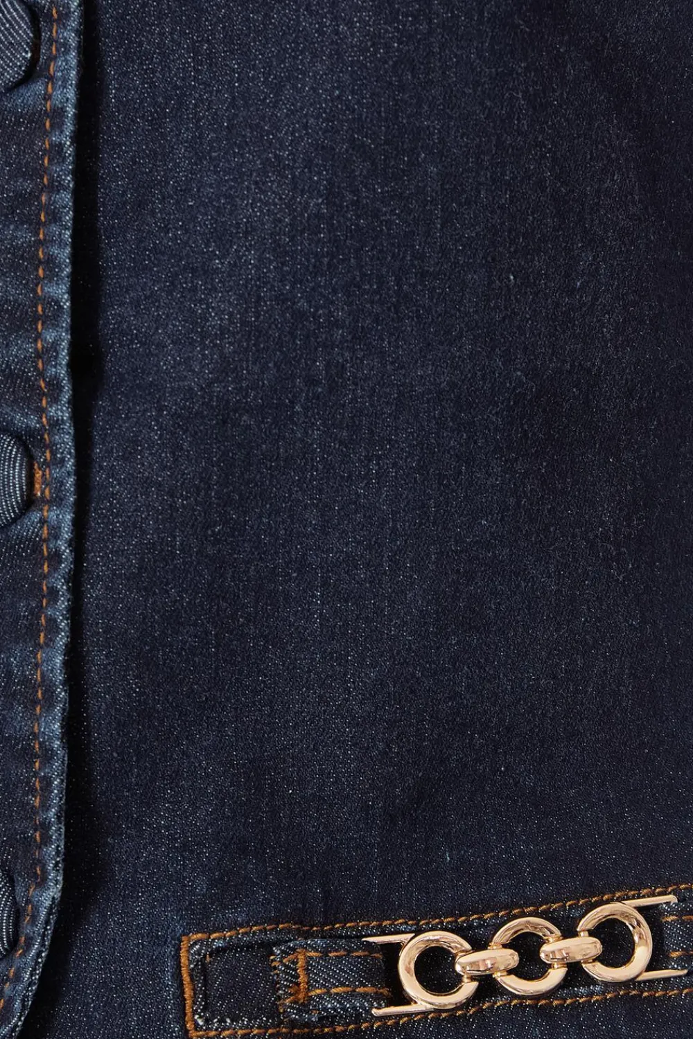Quiz Waistcoat|Going Out Tops>Indigo Denim Buckle Waistcoat