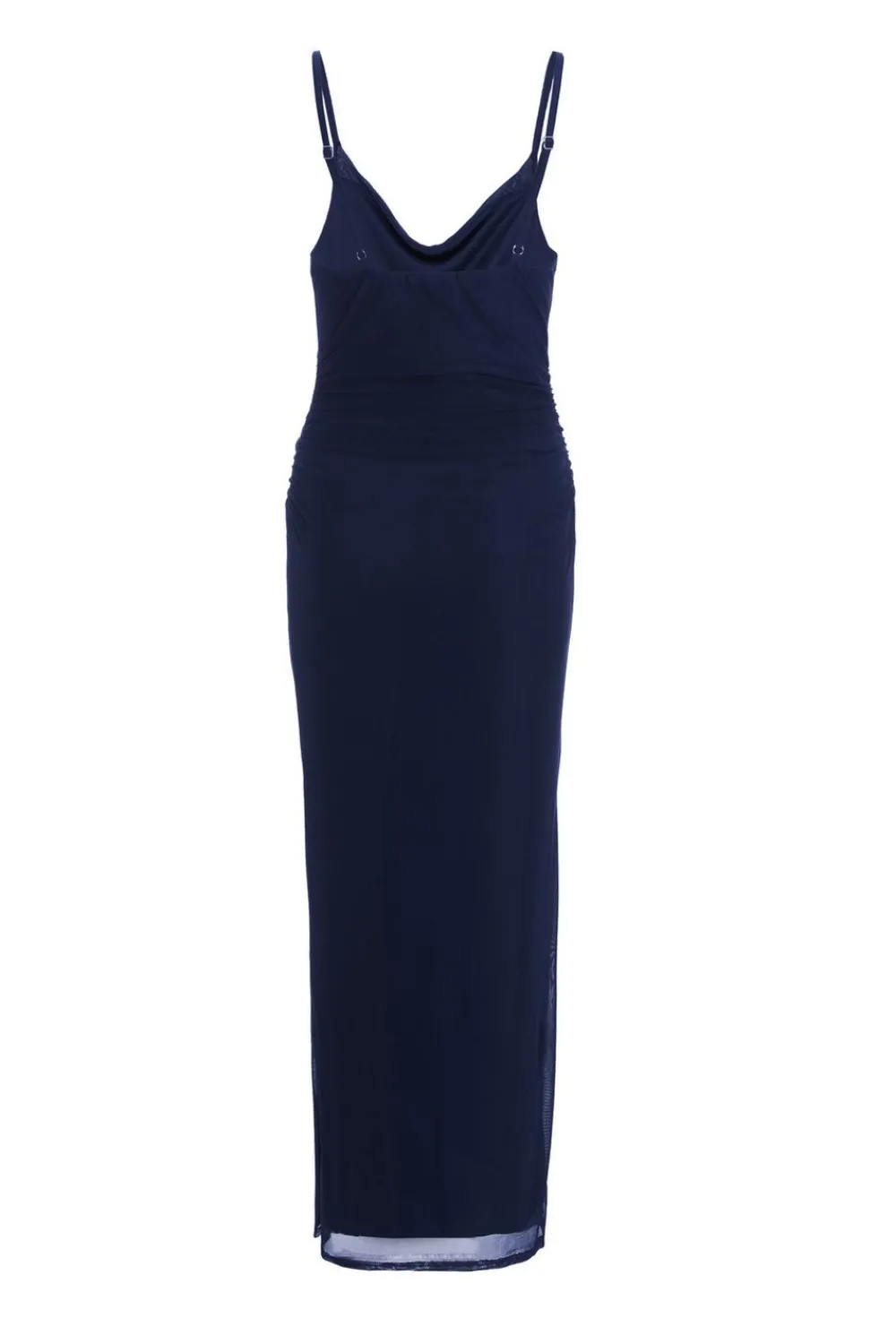 Quiz Evening Dresses|Midi Dresses>Indigo Mesh Ruched Midaxi Dress