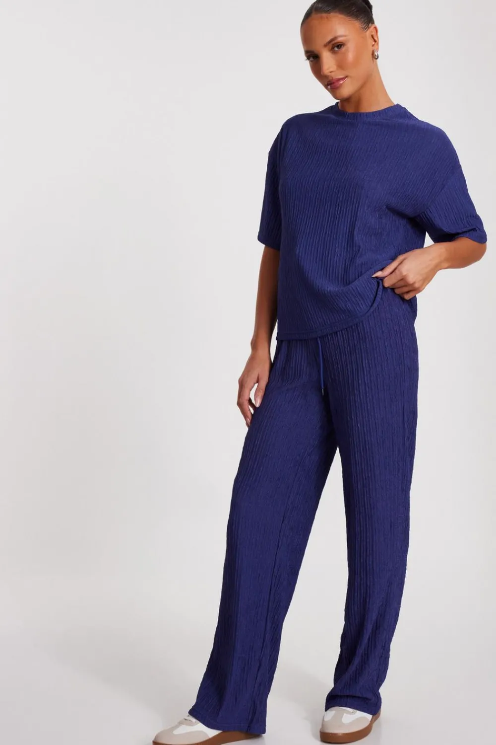 Quiz T-Shirts|Summer Tops>Textured T-Shirt