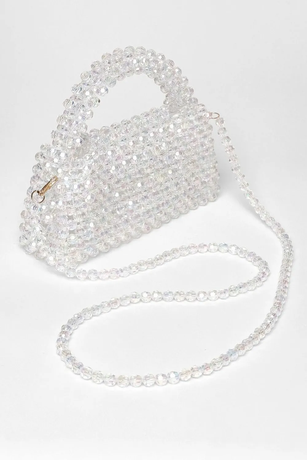 Quiz Wedding Accessories|Bags>Iridescent Mini Top Handle Bag