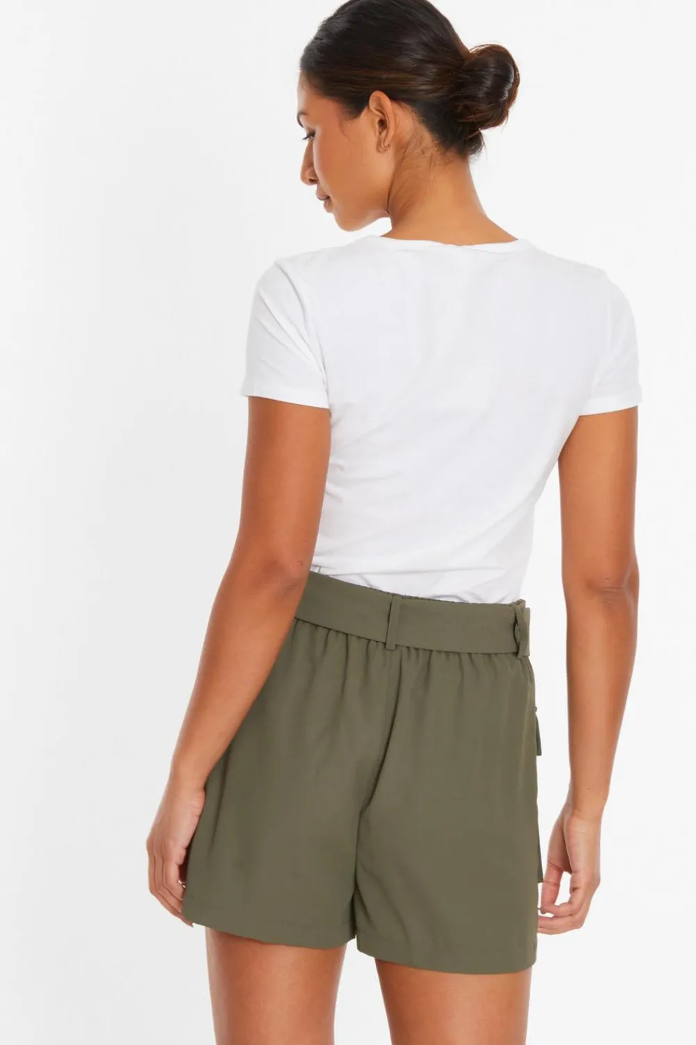 Quiz Casual Clothing>Khaki Belted Cargo Skort