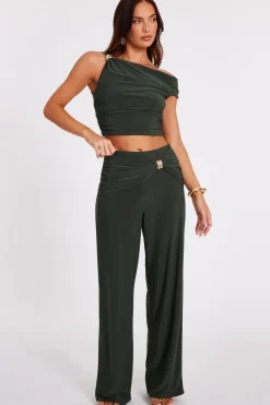 Quiz Trousers|Going Out>Buckle Wide Leg Trousers