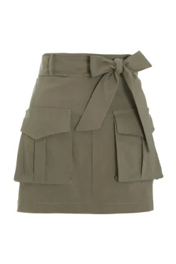 Quiz Skirts|Holiday>Khaki Cargo Mini Skirt