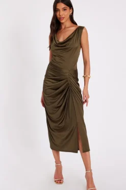 Quiz Day At The Races|Christening Guest>Cowl Neck Midi Dress