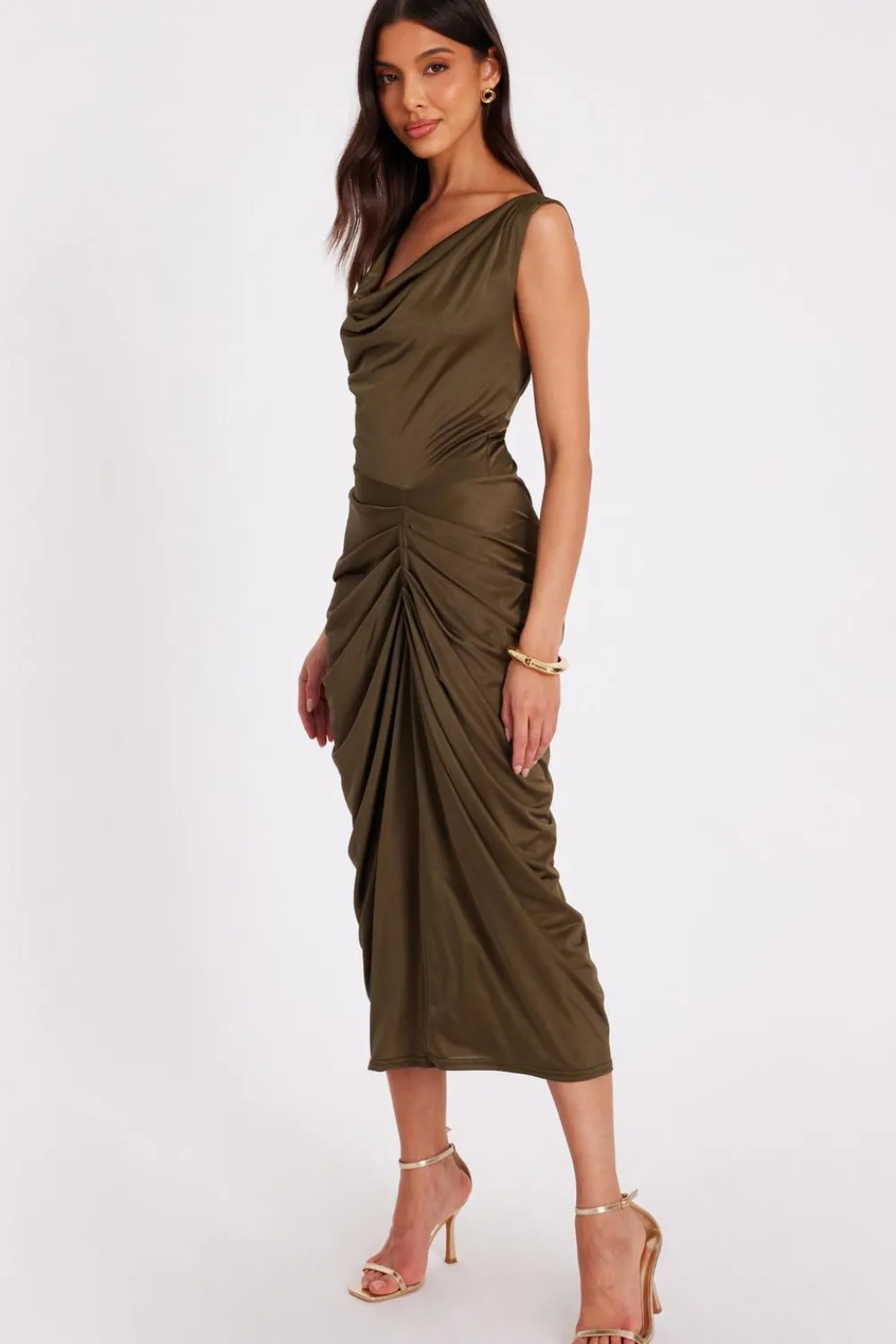 Quiz Day At The Races|Christening Guest>Cowl Neck Midi Dress