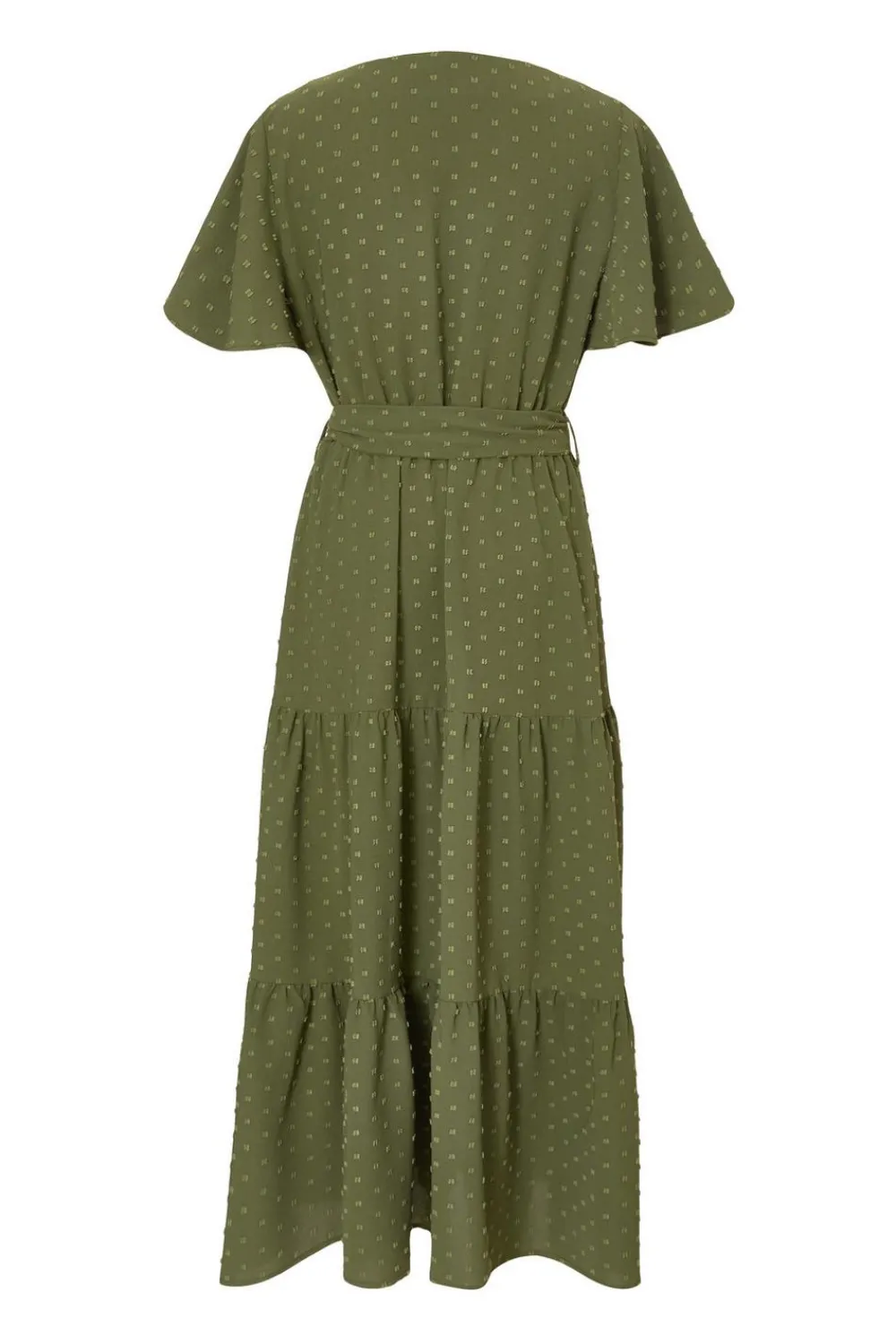 Quiz Summer Clothes|Modest>Dobby Tie Waist Midi Dress