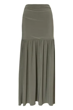 Quiz Summer Clothes|Skirts>Khaki Drop Waist Midaxi Skirt