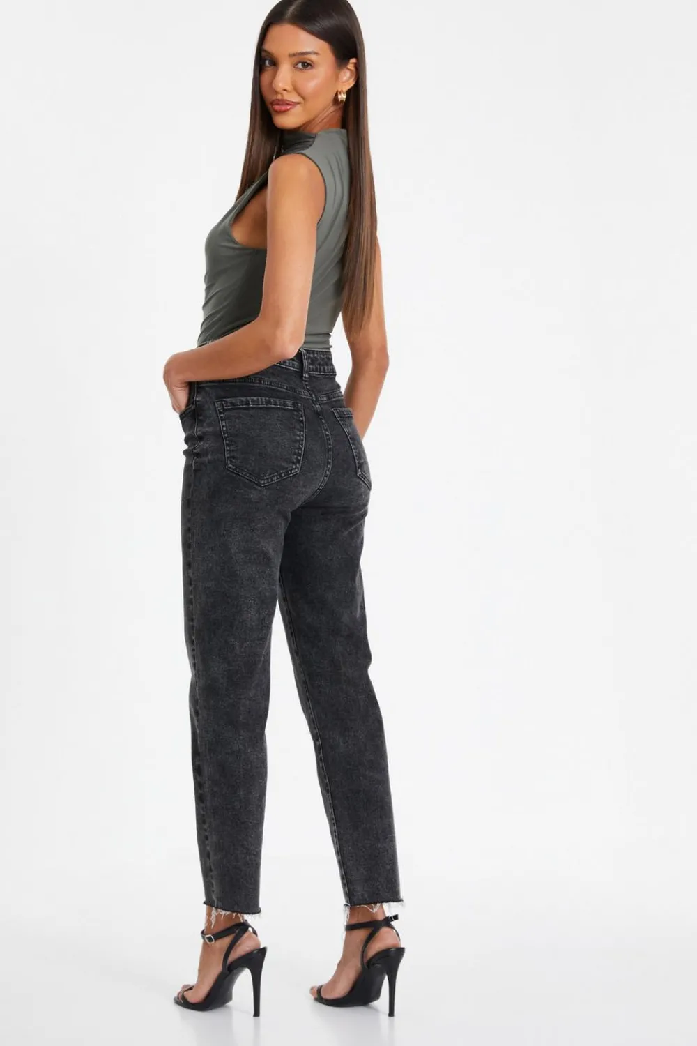 Quiz Day Tops|Bodysuits>Khaki Ruched Sleeveless Bodysuit