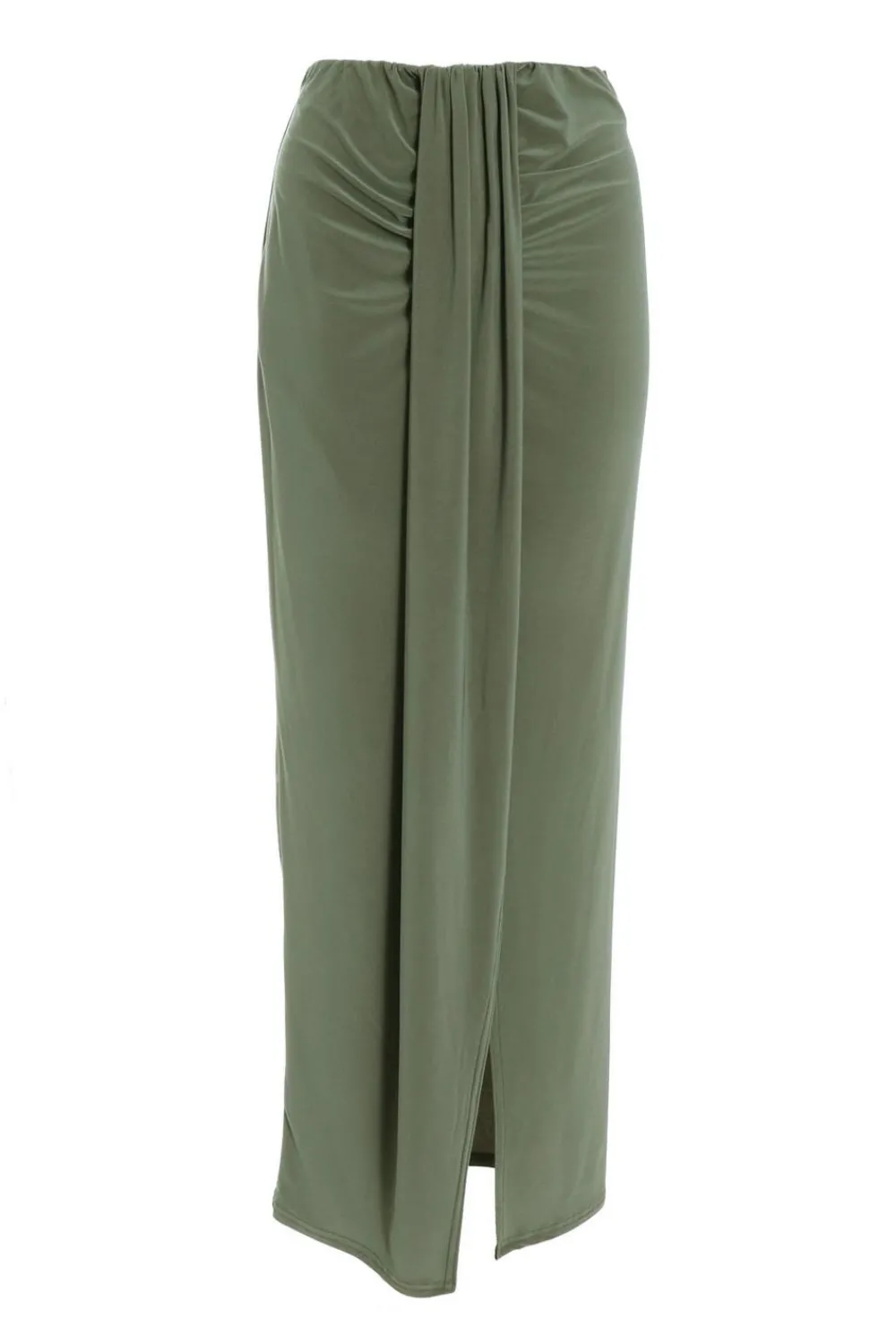 Quiz Skirts|Going Out>Ruched Split Maxi Skirt
