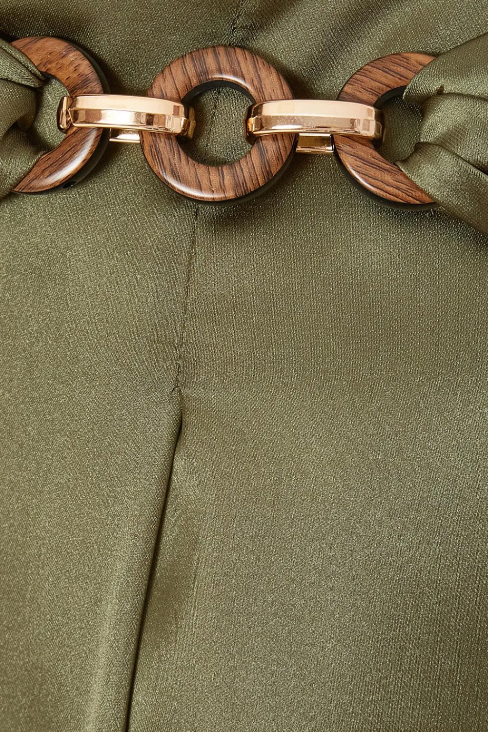 Quiz Trousers|Summer Clothes>Khaki Satin Palazzo Trousers