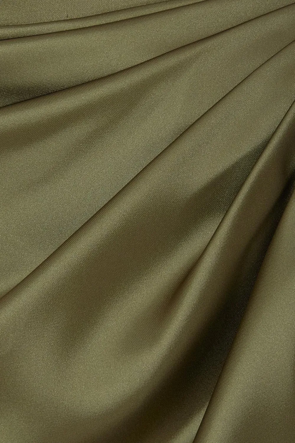 Quiz Day At The Races|Christening Guest>Khaki Satin Ruched Midi Dress