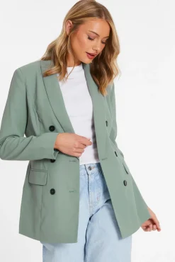 Quiz Workwear|Jackets & Coats>Khaki Tailored Blazer