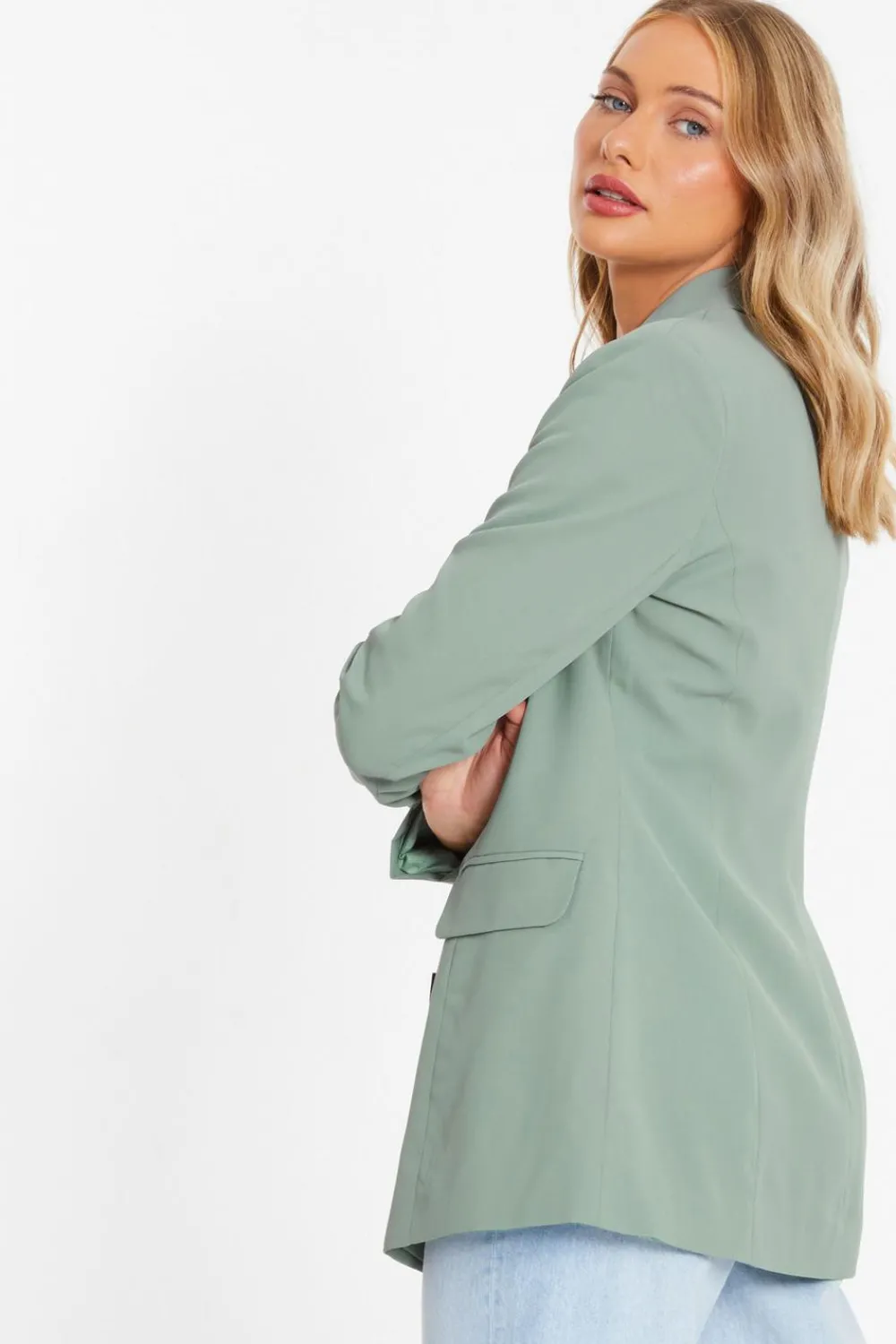 Quiz Workwear|Jackets & Coats>Khaki Tailored Blazer