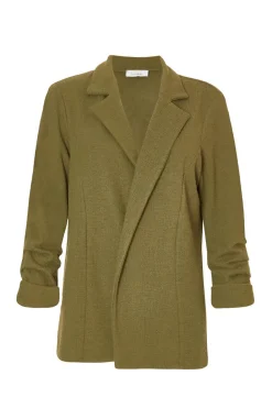 Quiz Workwear|Modest>Textured Ruched Sleeve Blazer