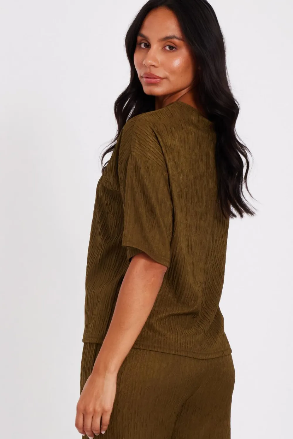 Quiz T-Shirts|Summer Tops>Textured T-Shirt