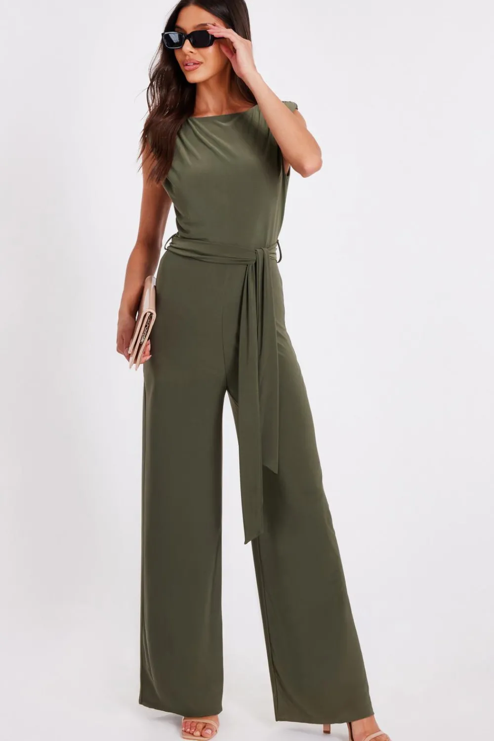 Quiz Going Out Jumpsuits|Jumpsuits>Tie Waist Jumpsuit