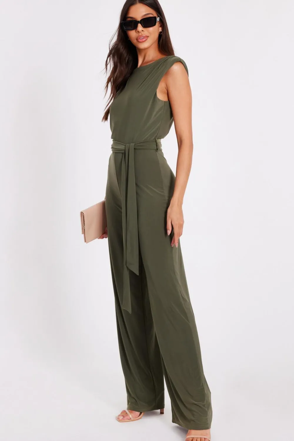 Quiz Going Out Jumpsuits|Jumpsuits>Tie Waist Jumpsuit
