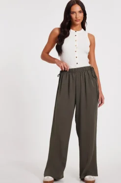 Quiz Workwear|Trousers>Tie Waist Palazzo Trousers