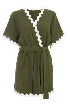 Quiz Playsuits|Summer Clothes>Wavy Trim Playsuit