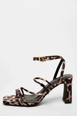 Quiz Shoe & Bag Sets|Sandals>Leopard Print Heeled Sandals