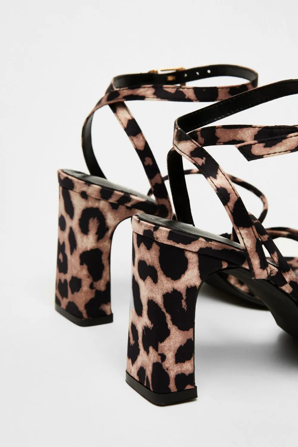Quiz Shoe & Bag Sets|Sandals>Leopard Print Heeled Sandals