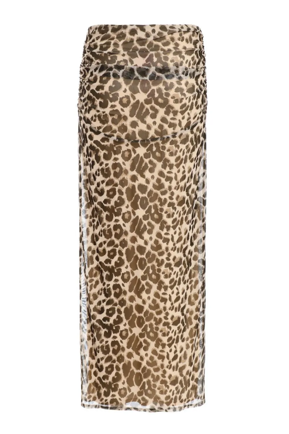 Quiz Co-Ords|Skirts>Leopard Print Mesh Maxi Skirt