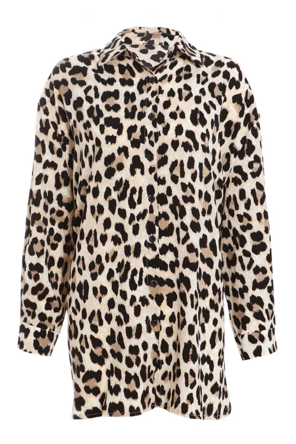 Quiz Shirts & Blouses|Tops>Leopard Print Oversized Blouse