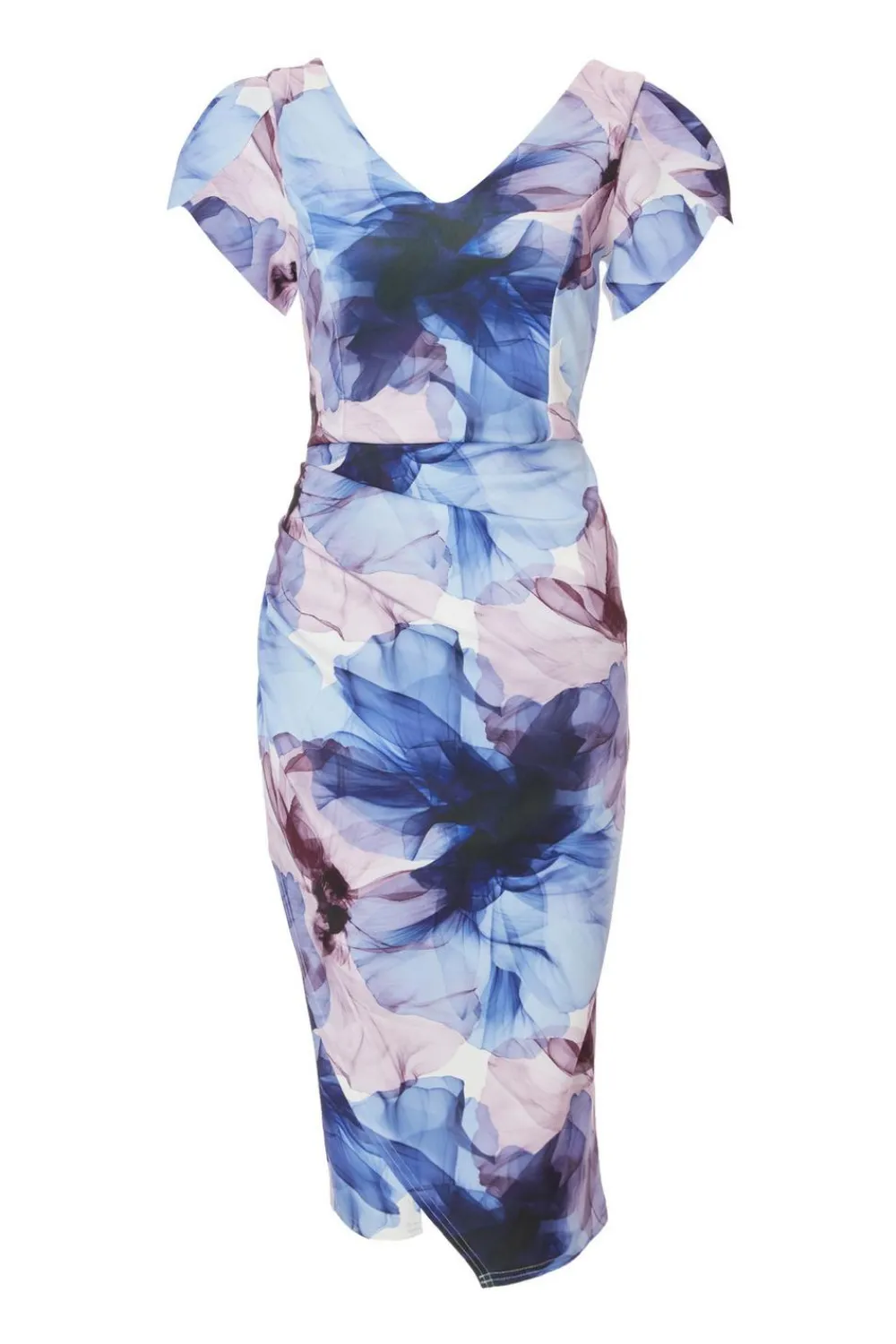 Quiz Day At The Races|Florals>Light Blue Floral Print Midi Dress