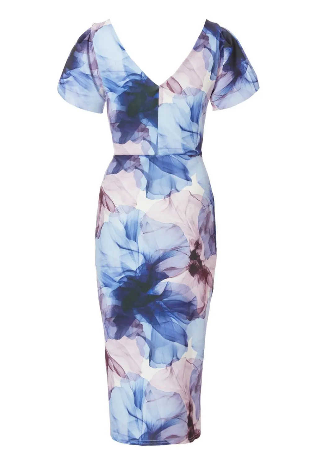 Quiz Day At The Races|Florals>Light Blue Floral Print Midi Dress