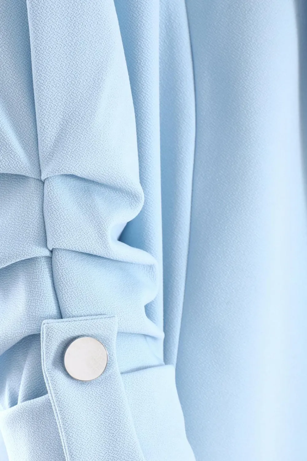 Quiz Workwear|Summer Clothes>Light Blue Ruched Sleeve Blazer