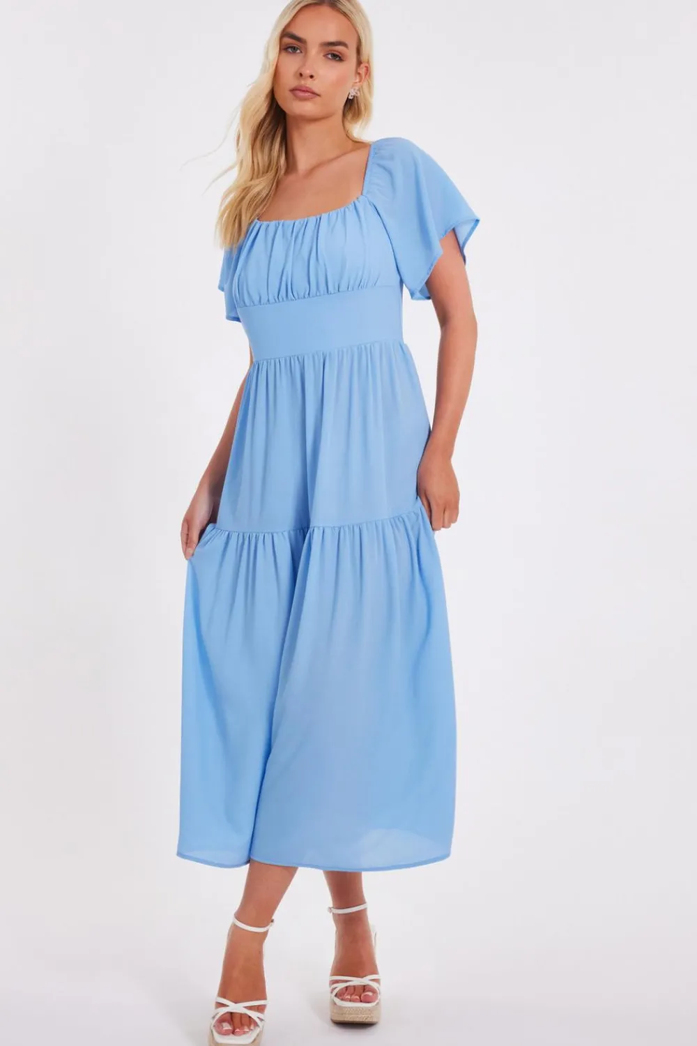 Quiz Summer Clothes|Holiday>Tiered Midaxi Dress
