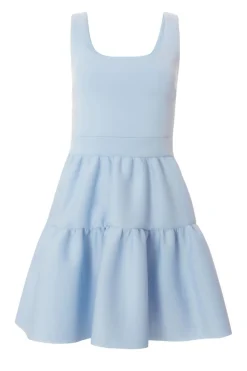 Quiz Day At The Races|Christening Guest>Light Blue Tiered Skater Mini Dress