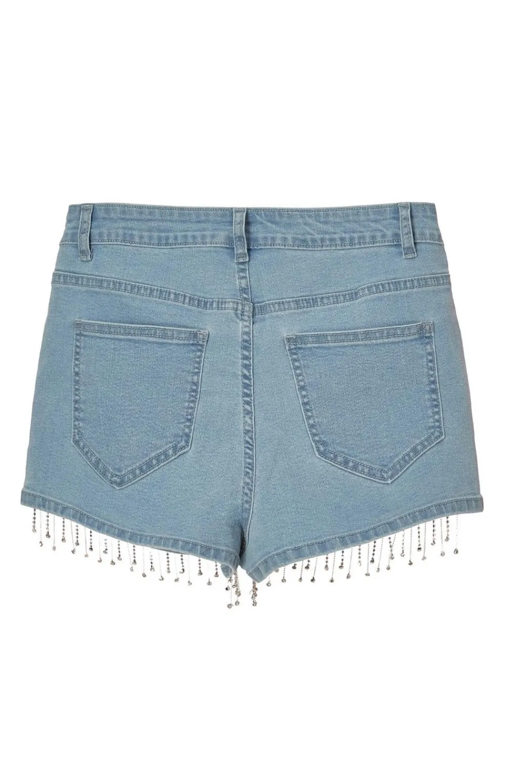 Quiz Summer Clothes|Shorts>Light Denim Embellished Shorts