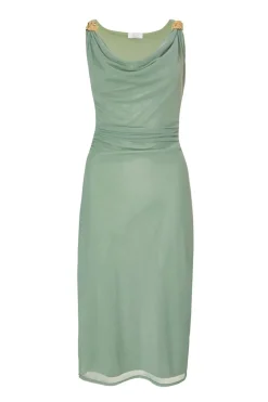 Quiz Day At The Races|Christening Guest>Light Mesh Buckle Detail Midi Dress