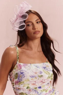 Quiz Wedding Accessories|Hair Accessories>Light Pink Bow Detail Fascinator
