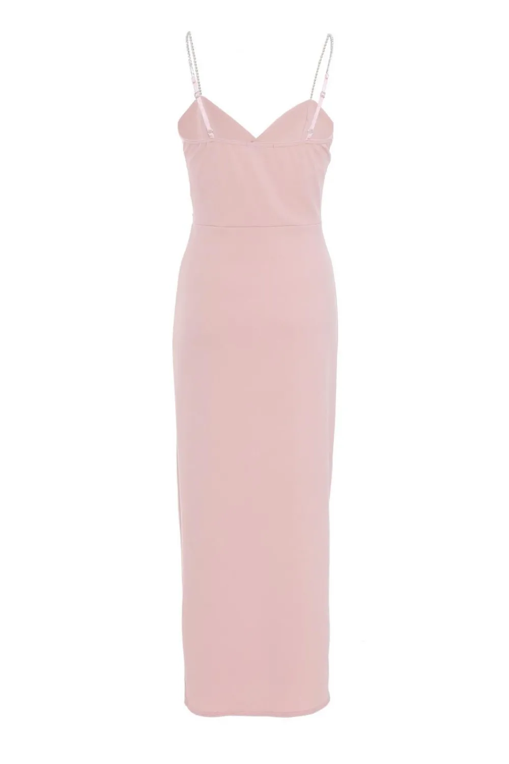 Quiz Prom & Ball|Wrap Dresses>Light Pink Diamante Ruched Maxi Dress