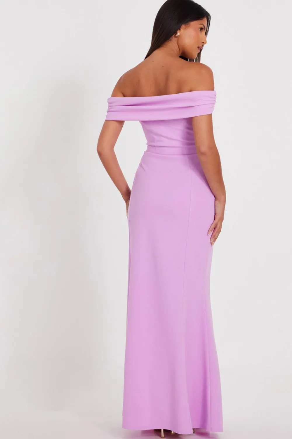 Quiz Prom Dresses|Prom & Ball>Lilac Bardot Twist Maxi Dress