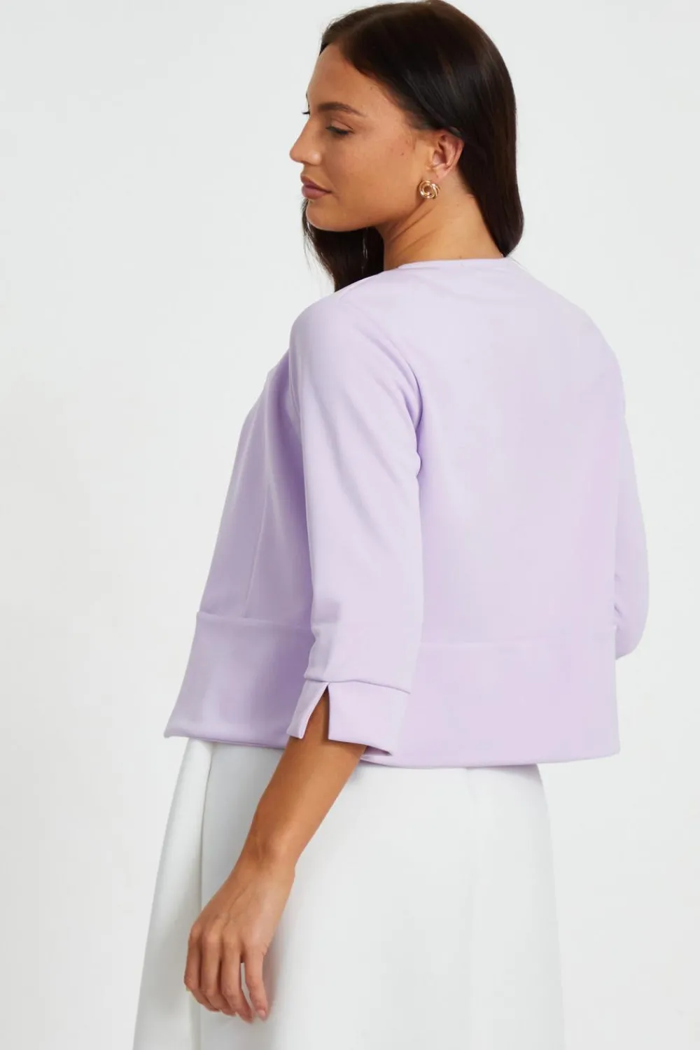 Quiz Day At The Races|Christening Guest>Lilac Cropped Jacket