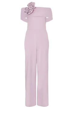 Quiz Occasion Jumpsuits|Evening Jumpsuits>Lilac Floral Corsage Jumpsuit