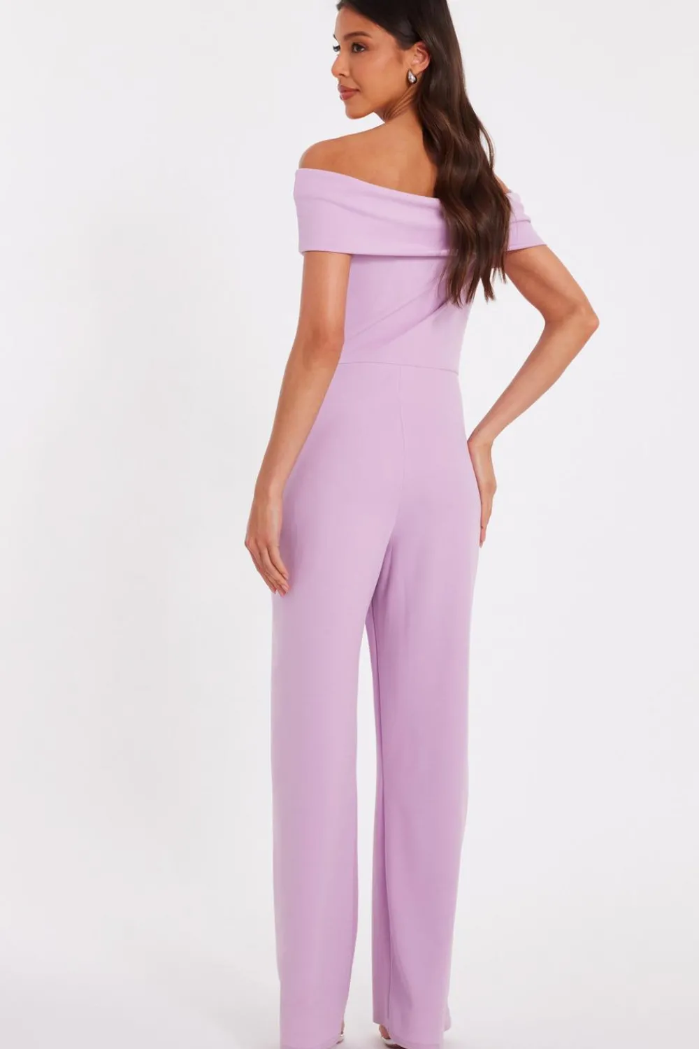 Quiz Occasion Jumpsuits|Evening Jumpsuits>Lilac Floral Corsage Jumpsuit