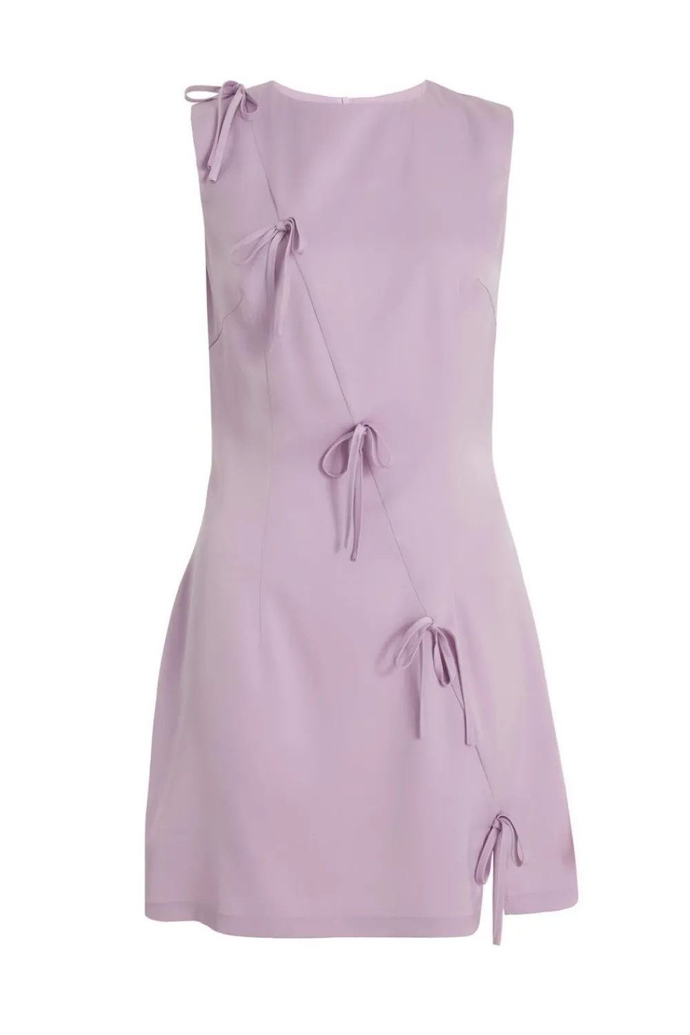 Quiz Summer Clothes|Holiday>Lilac Satin Bow Mini Dress
