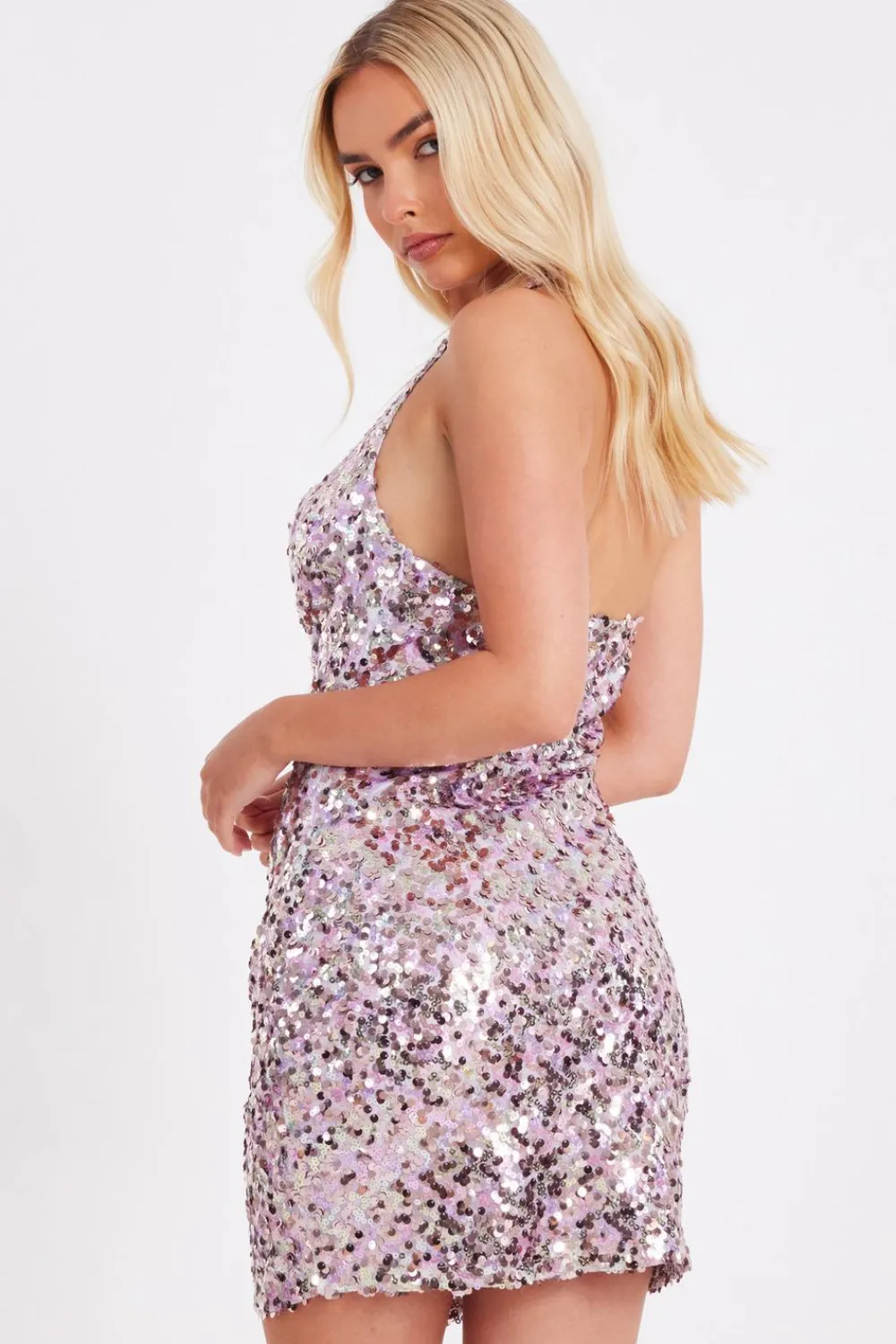 Quiz Going Out|Dresses>Lilac Sequin Mini Dress