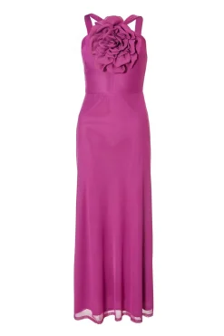 Quiz Prom Dresses|Prom & Ball>Magenta Mesh Corsage Maxi Dress
