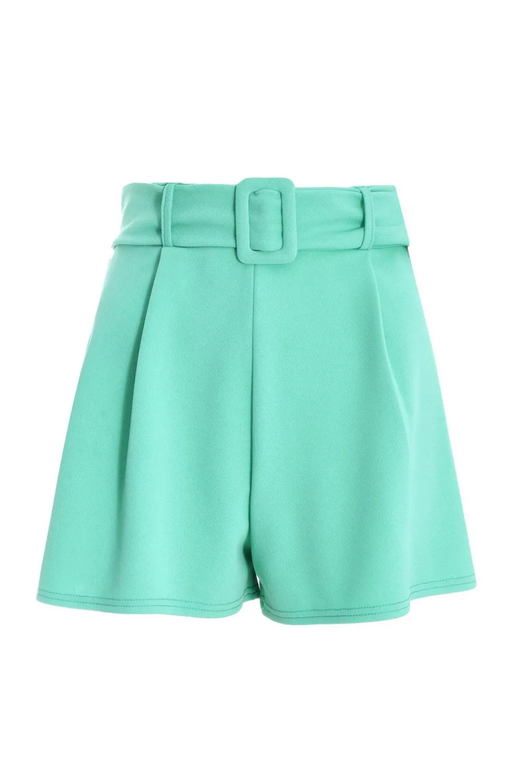 Quiz Shorts|Co-Ords>Mint High Waisted Belted Shorts