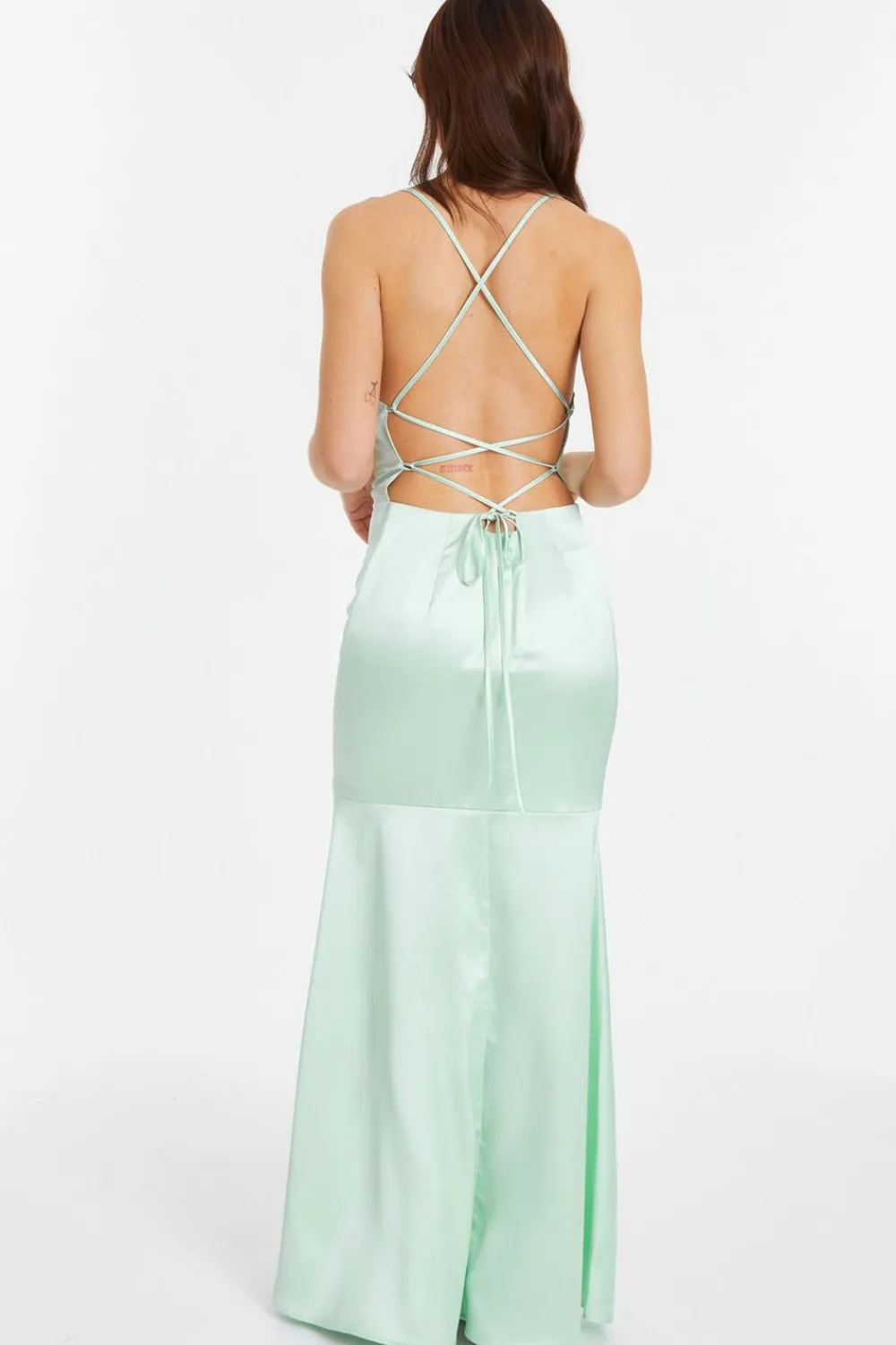Quiz Prom Dresses|Prom & Ball>Satin Cross Back Maxi Dress