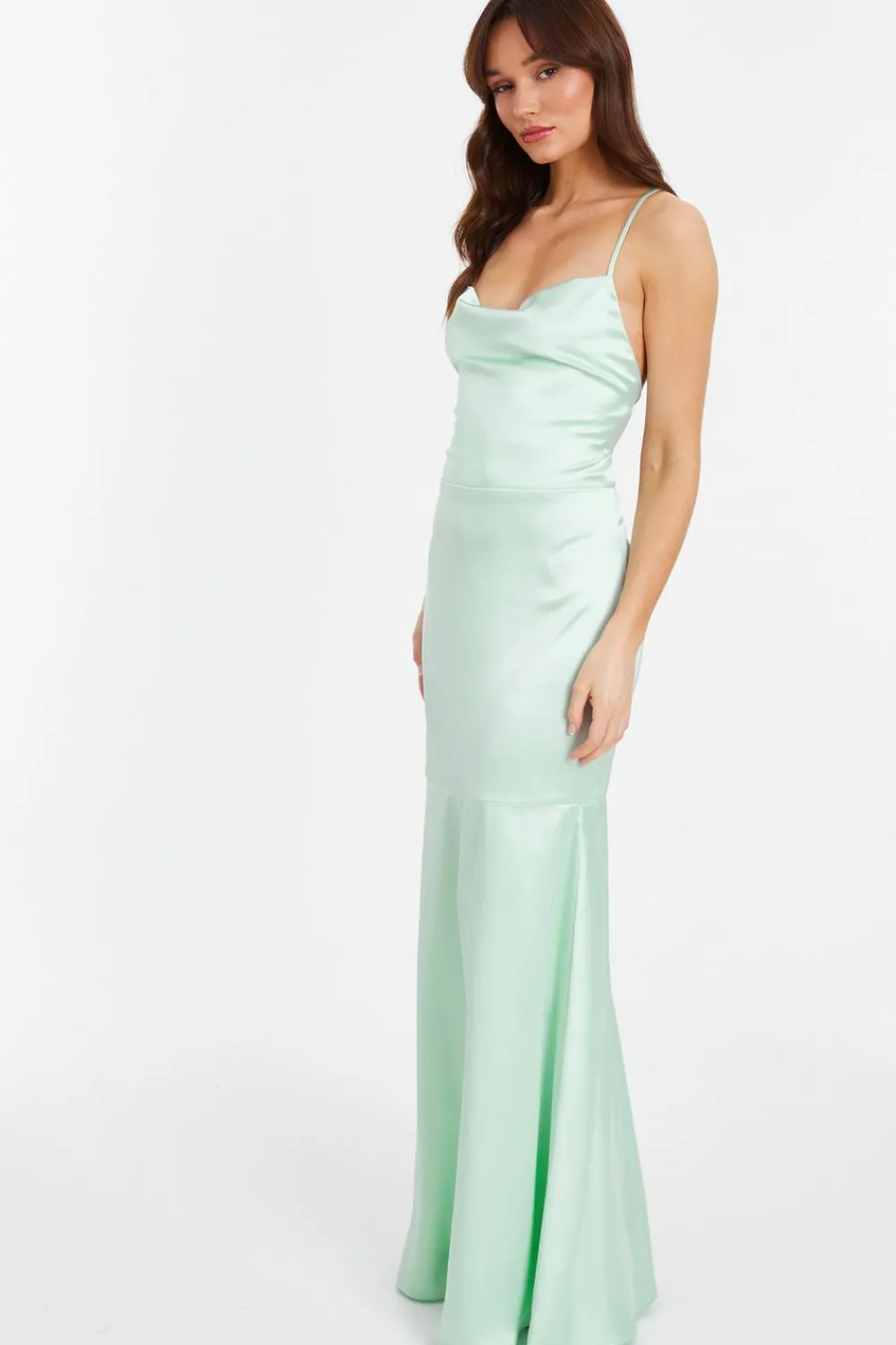 Quiz Prom Dresses|Prom & Ball>Satin Cross Back Maxi Dress