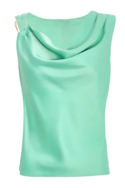 Quiz Summer Tops|Tops>Mint Satin Vest Top